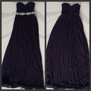City Triangles Purple Strapless Gown Juniors 3